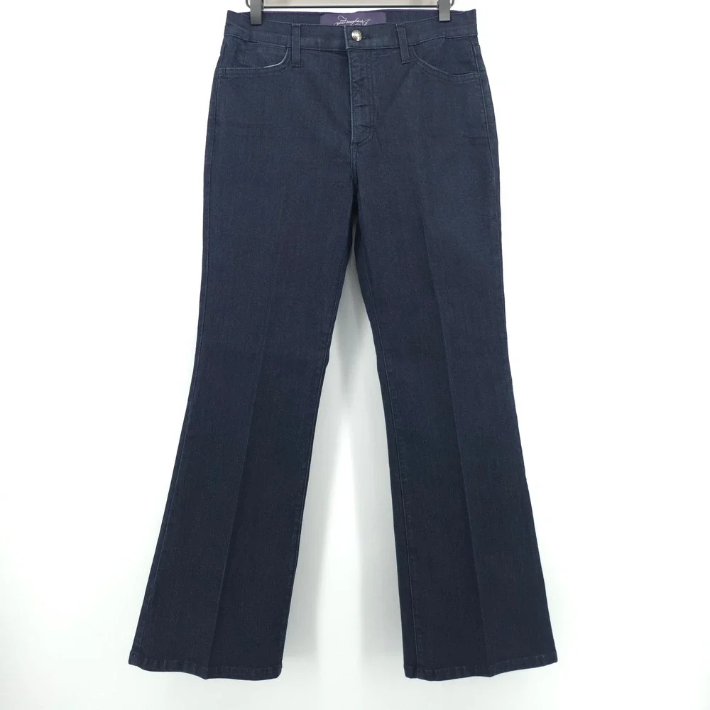 NYDJ Womens Jeans P1000 8P Dark Blue Bootcut High Rise Stretch Denim
